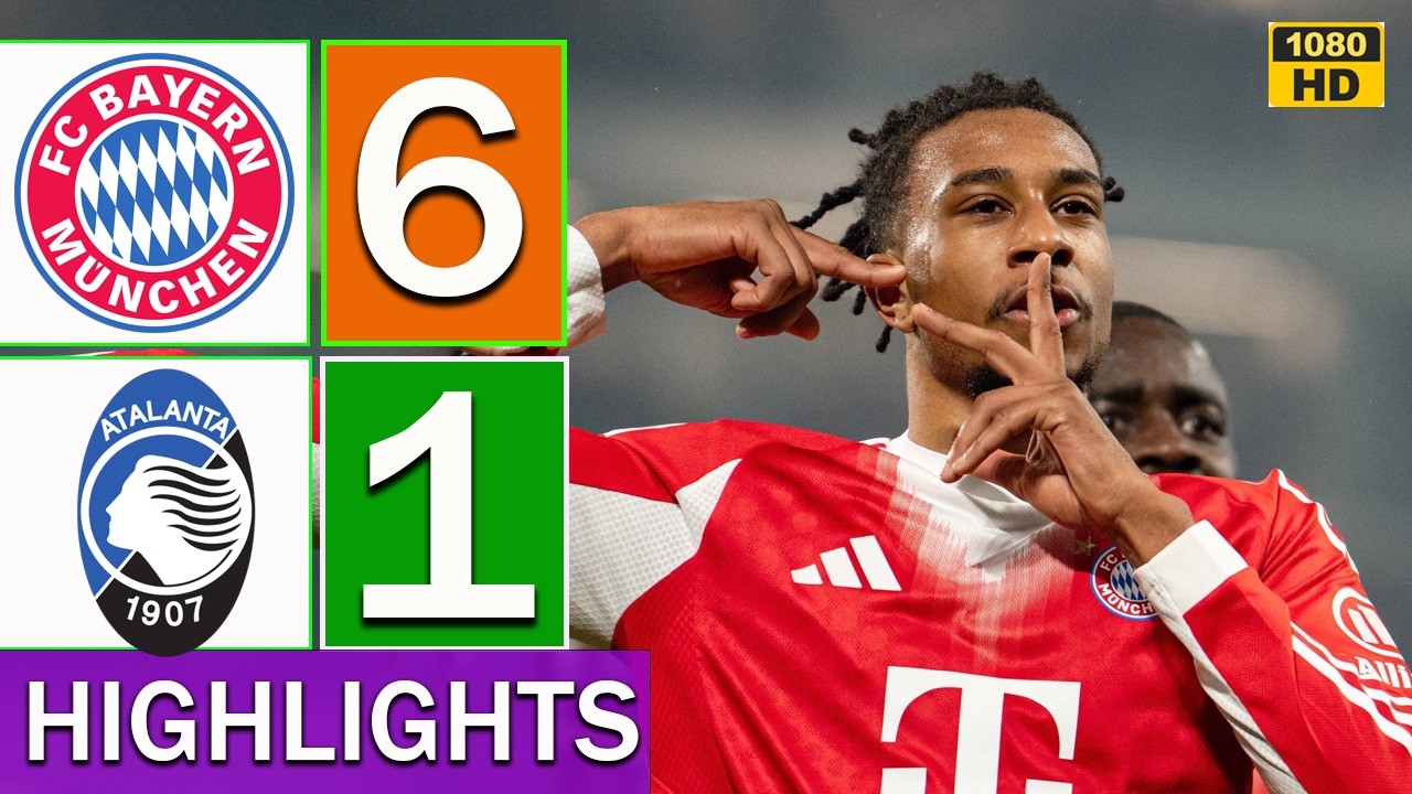 Bayern Munich vs Atalanta 6-1 Extended Highlights & All Goals 2026