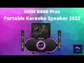 New upgraded rhm k666 plus portable karaoke speaker with rgb leds