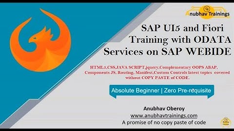 #SAP UI5 and Fiori Training on WebIDE | #UI5 Training on WebIDE - Latest Concepts, No Copy paste