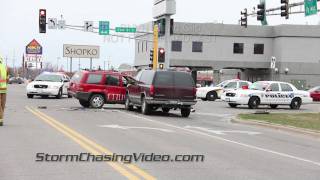 4/15/2011 Saint Cloud, MN Police Chase Crash Aftermath.