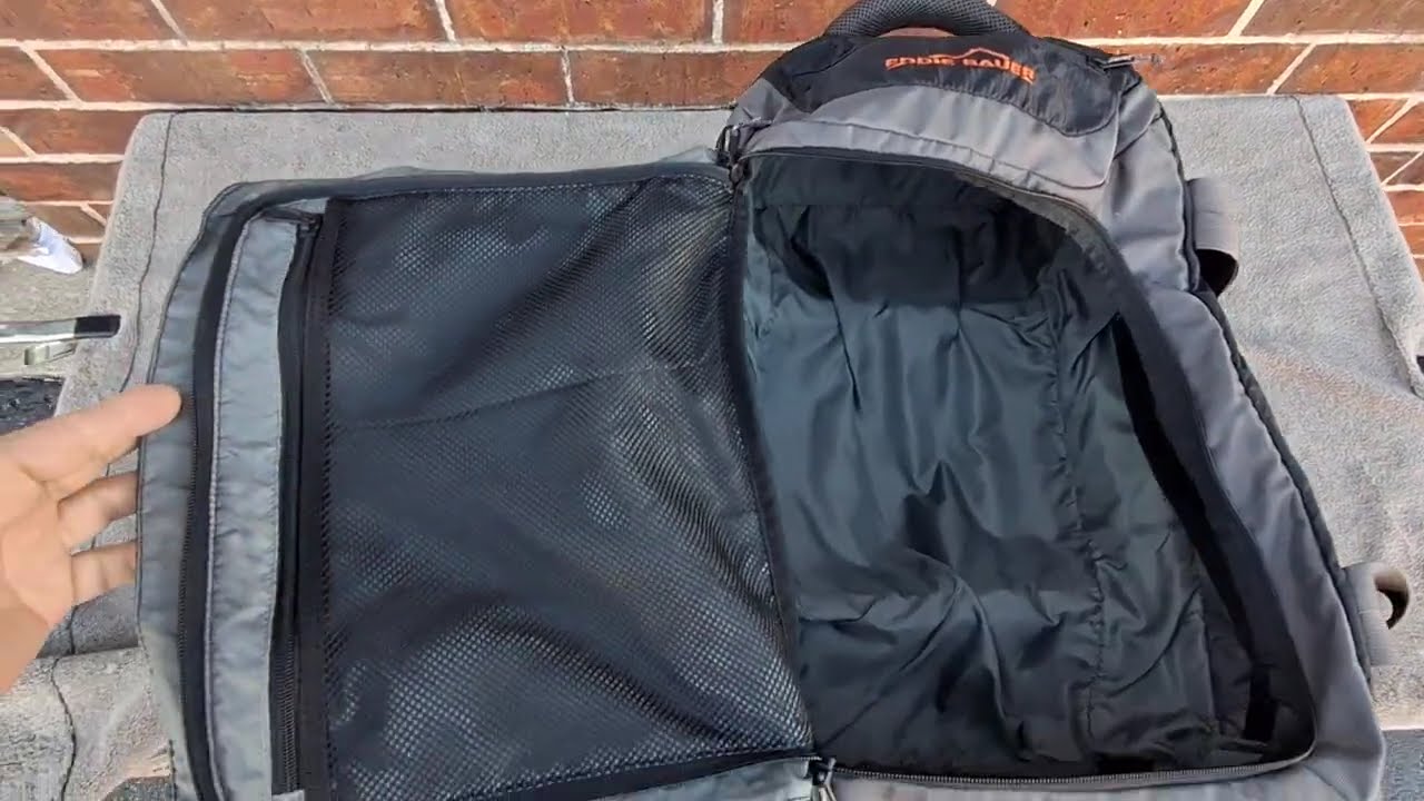 Eddie Bauer Expedition 21 Nylon Rolling Hard Bottom Duffel Bag Suitcase Carry On