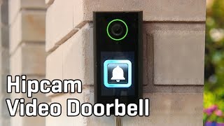 Hipcam's video doorbell streams 24/7 and has its own LCD screen