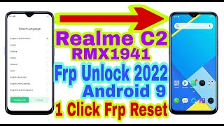 Realme C2 (RMX1941) Android 9/1 Click Frp Bypass Without Pc 2022/Bypass Google Account 100% Working