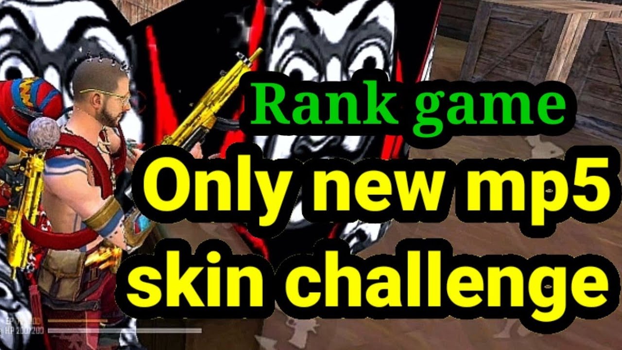 Free fire Only mp5 challenge in rank match// free fire mp5 challenge//new skin mp5 challenge