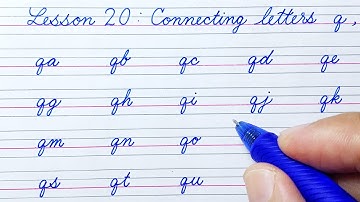 Cursive writing for beginners Lesson 20 | Connecting letters q, a to z |Cursive handwriting practice