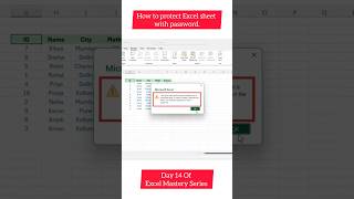 How To Protect Excel Sheet With Password|| Day 14 Excel Mastery Series|| #excel #exceltips #shorts