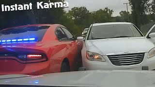 Instant Police Karma Caught on Dashcam 2023