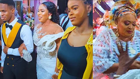 Watch Fathia Balogun Grand Entrance That Got People Talking As Tope Alabi Performs For Her