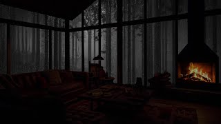 Storm In The Forest To Relax In The Cozy Bedroom With Fireplace