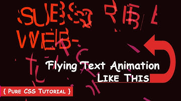 Flying Text Animation Using Html & CSS -Pure CSS Tutorial |Web Tutorials