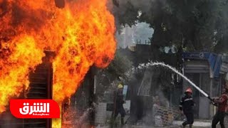 لقطات من حريق كنيسة إمبابة “أبو سيفين” - أخبار الشرق
