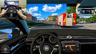 Euro Truck Simulator 2 | Volkswagen Passat B8 - Steering Wheel GamePlay #9 screenshot 5