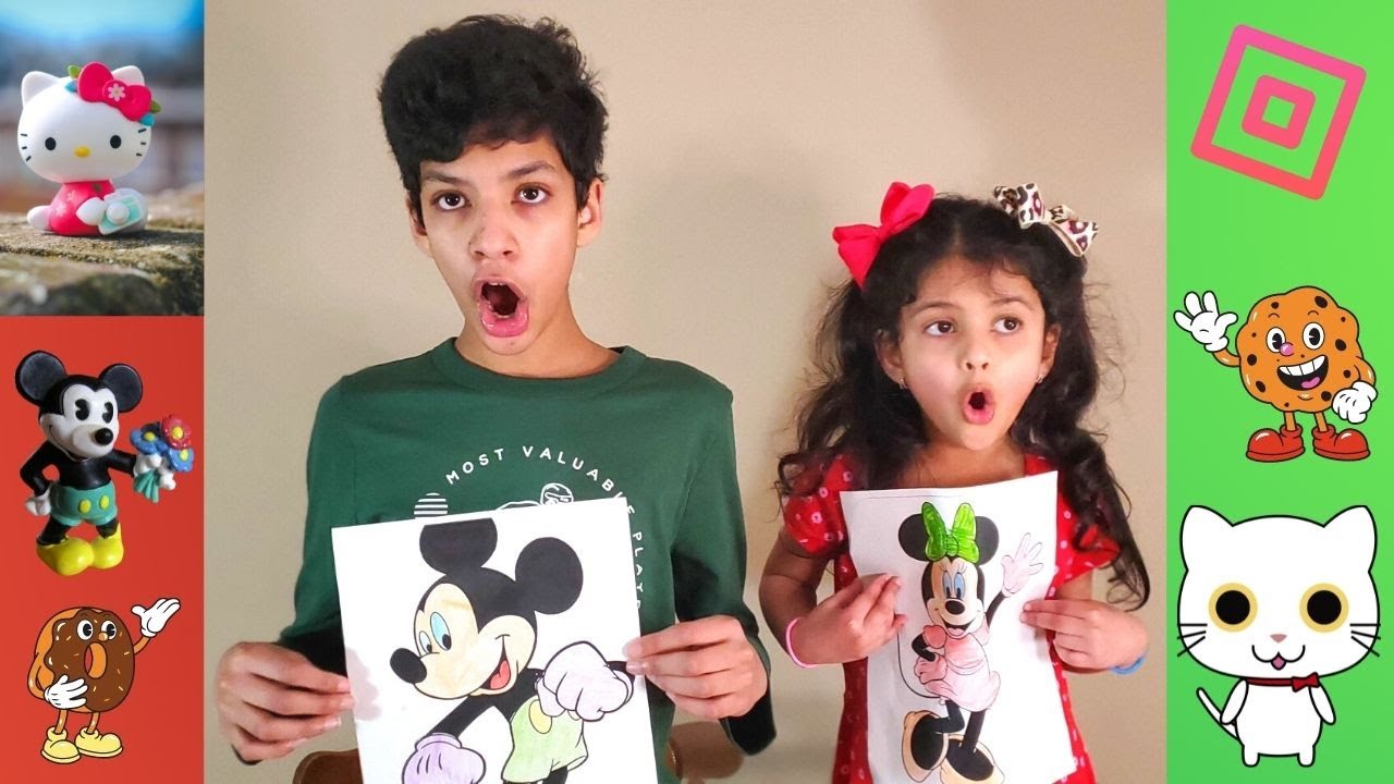 Coloring Challenge with Cartoon Characters 