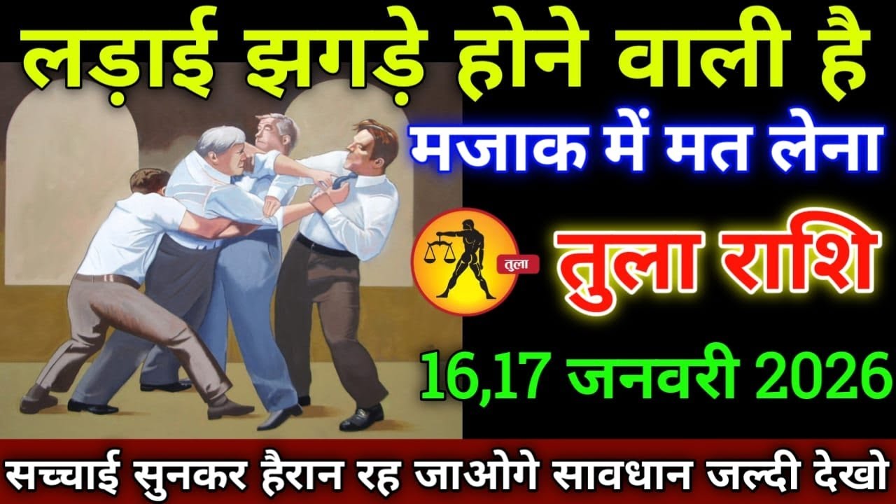 तुला राशि वालों 16,17 जनवरी 2026 लड़ाई झगड़े होने वाले हैं मजाक में मत लेना सावधान,