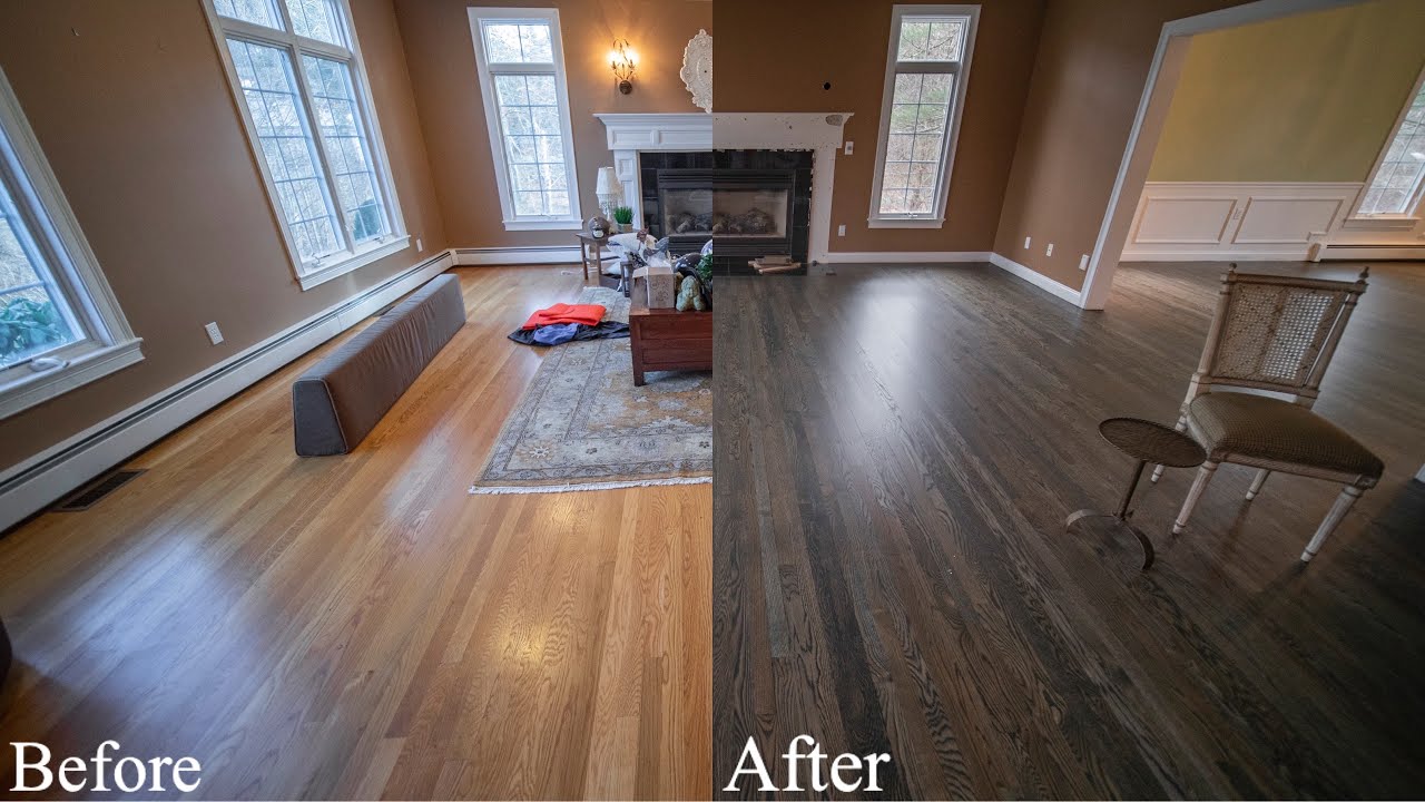 Bona Driftwood stain, 2 coats Bona Mega Matte, Final coat Bona