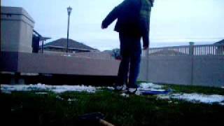 quick snowskate sesh and new rail sesh