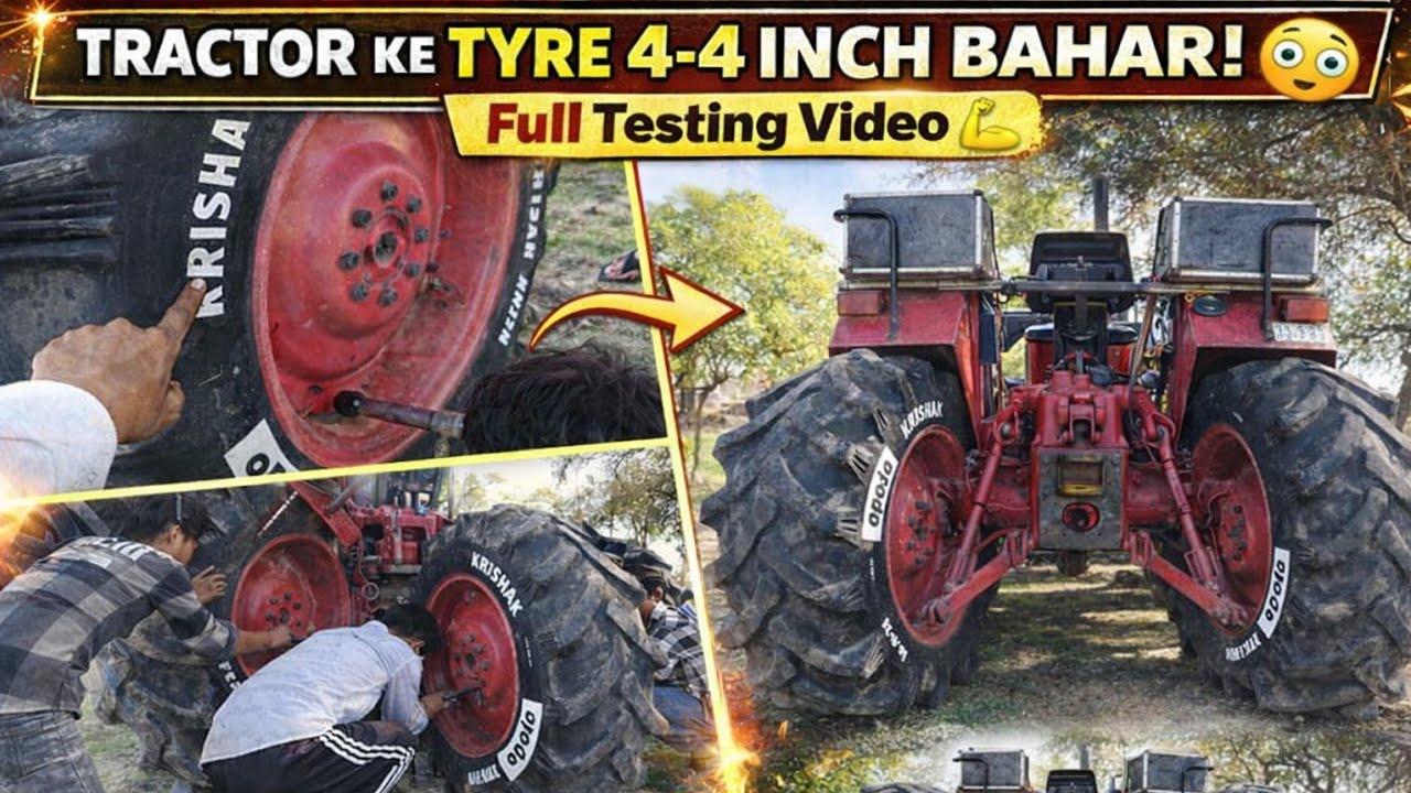  Tractor Tyre Modification | 4 inch Out Experiment 🔥Full Power Modification 🔥