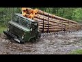 Amazing Dangerous Biggest Logging Wood Truck Operator Skill - Fastest Climbing Wood Truck Driving
