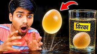 अंडे का Shell गायब हो गया 😱 | Rubber Egg | Science Experiment Hindi