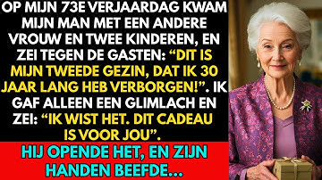 Op mijn verjaardag bracht mijn man de familie die hij 30 jaar verborgen had — Ik gaf hem een doos…