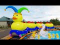 🦆 Duck Train song - Five little duck - Choo choo train kids videos