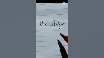 Sandhiya - name in beautiful cursive handwriting | calligraphy handwriting practice #shorts