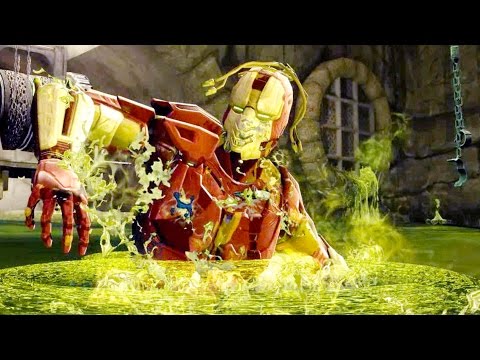 Mortal Kombat 9 - All Stage Fatalities on Iron Man Costume Skin Mod 4K Ultra HD Gameplay Mods
