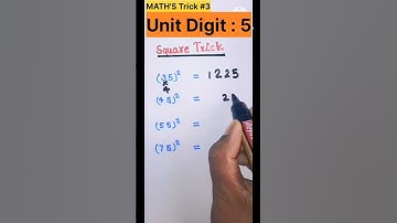 Calculate square of any number!Unit digit :5 #shorts #mathstricks  #tricks #shorts