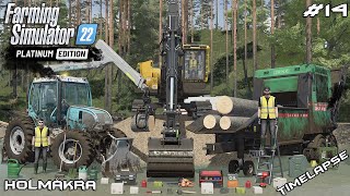 CRUSHING LOGS INTO WOODCHIPS WITH JENZ | Forestry ON Holmakra | Farming Simulator 22 | Episode 14