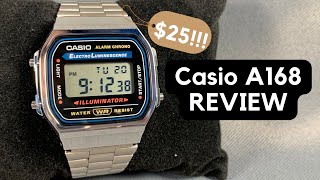 Casio A168 Stainless Steel Band Review & Features