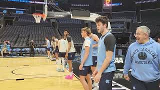 Scenes from UNC's Wednesday practice at Crypto.com Arena in Los Angeles. #UNC