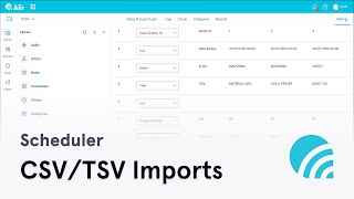 Aiir Scheduler | Importing from a CSV/TSV file