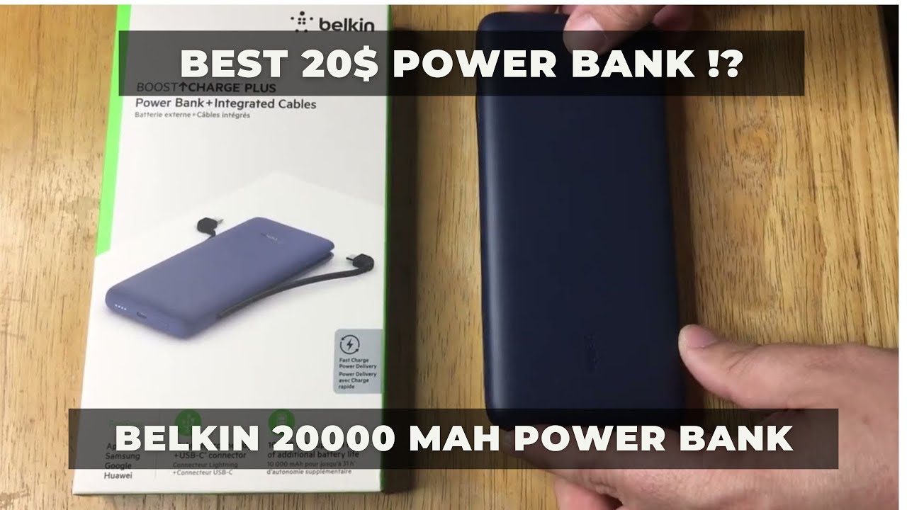 Power Bank Belkin 20000mAh 15W Dual USB-A, USB-C - YouTube