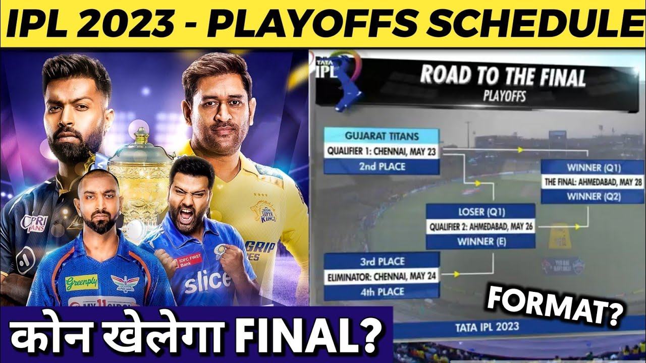 IPL 2023 PLAYOFFS SCHEDULE || IPL 2023 PLAYOFFS FORMAT