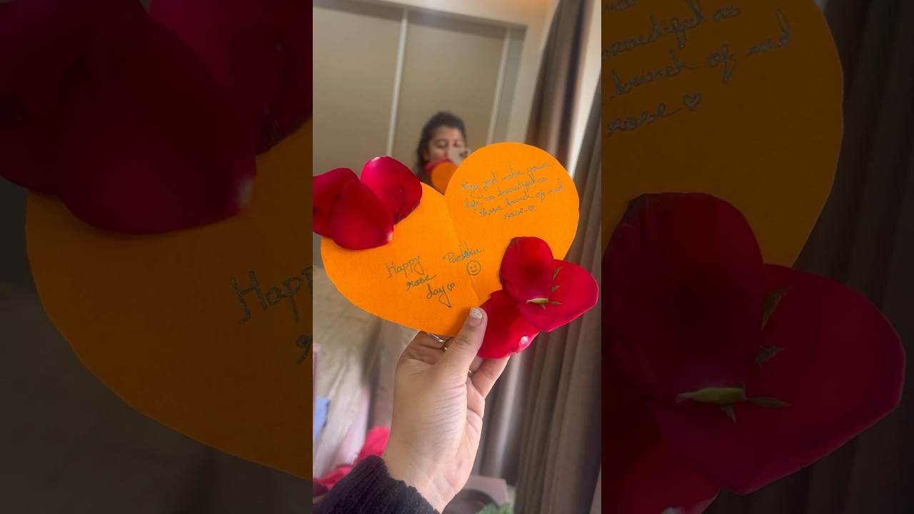 Rose Day handmade card❤️