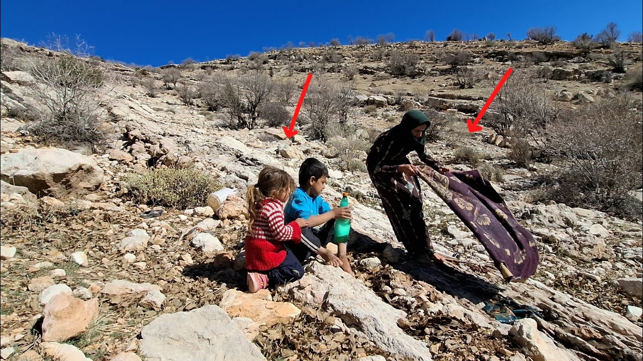 "Nomadic tradition and washing clothes in rainwater in the mountains "