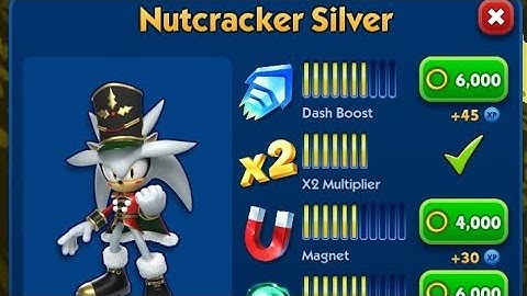 Sonic Dash : Nutcracker silver New character unlock | gameplay #sonic