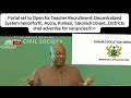 President Mahama on The New GES Recruitment Portal BREAKING NEWS