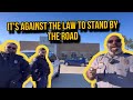 Cop Tells Auditor It’s Against The Law To Stand By The Road Demands ID!