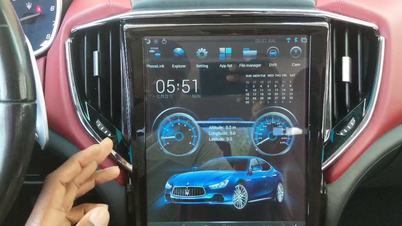 Maserati Ghibli official Tesla screen: 🥰 