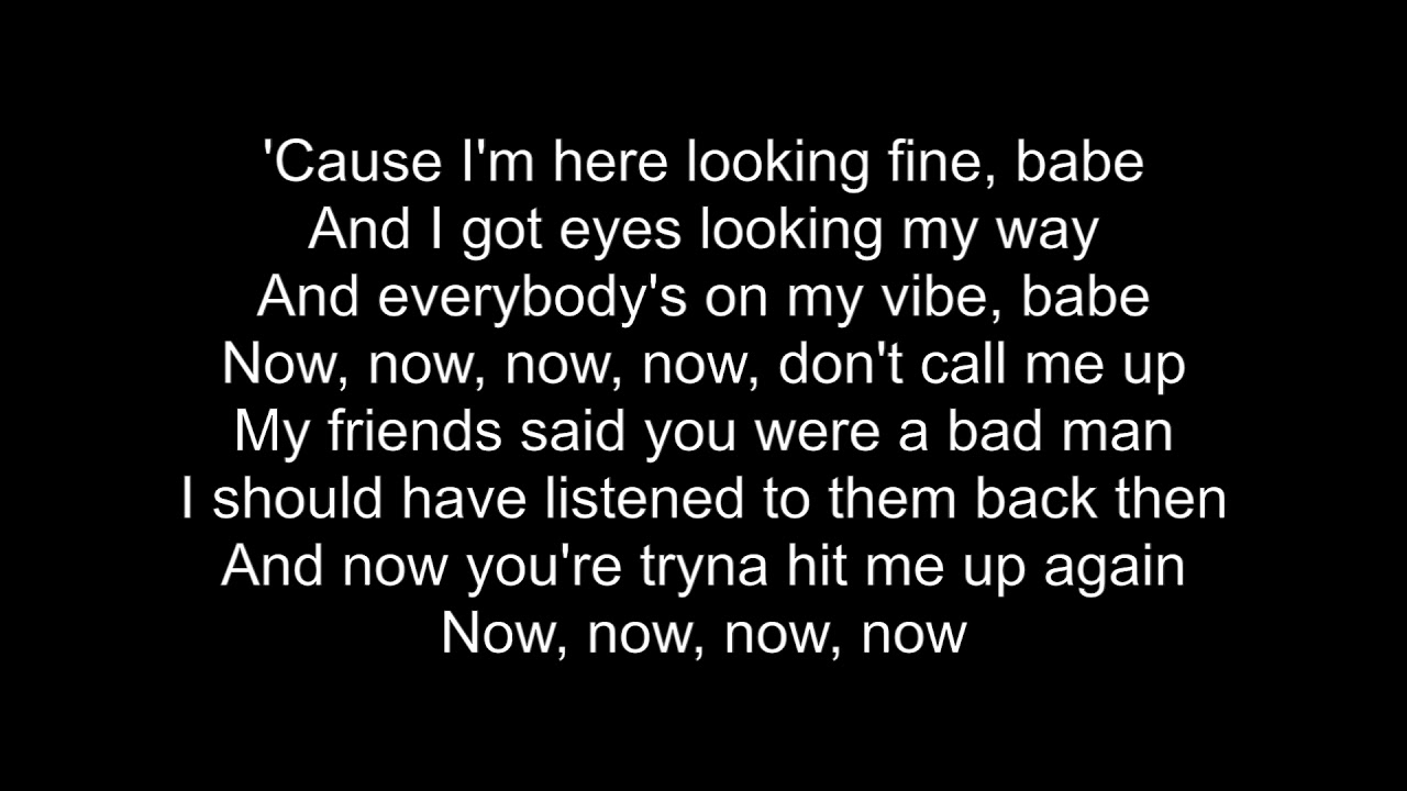 dont call me up lyrics