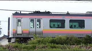 信越本線上り始発420M E129系A28編成