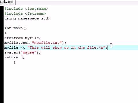 C++ Tutorial - 23 - Writing on Files.avi