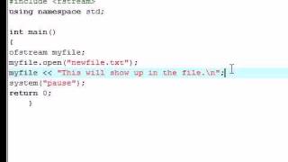 C++ Tutorial - 23 - Writing on Files.avi