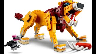 LEGO Creator Wild Lion Set 31112. Opens and Speed building.