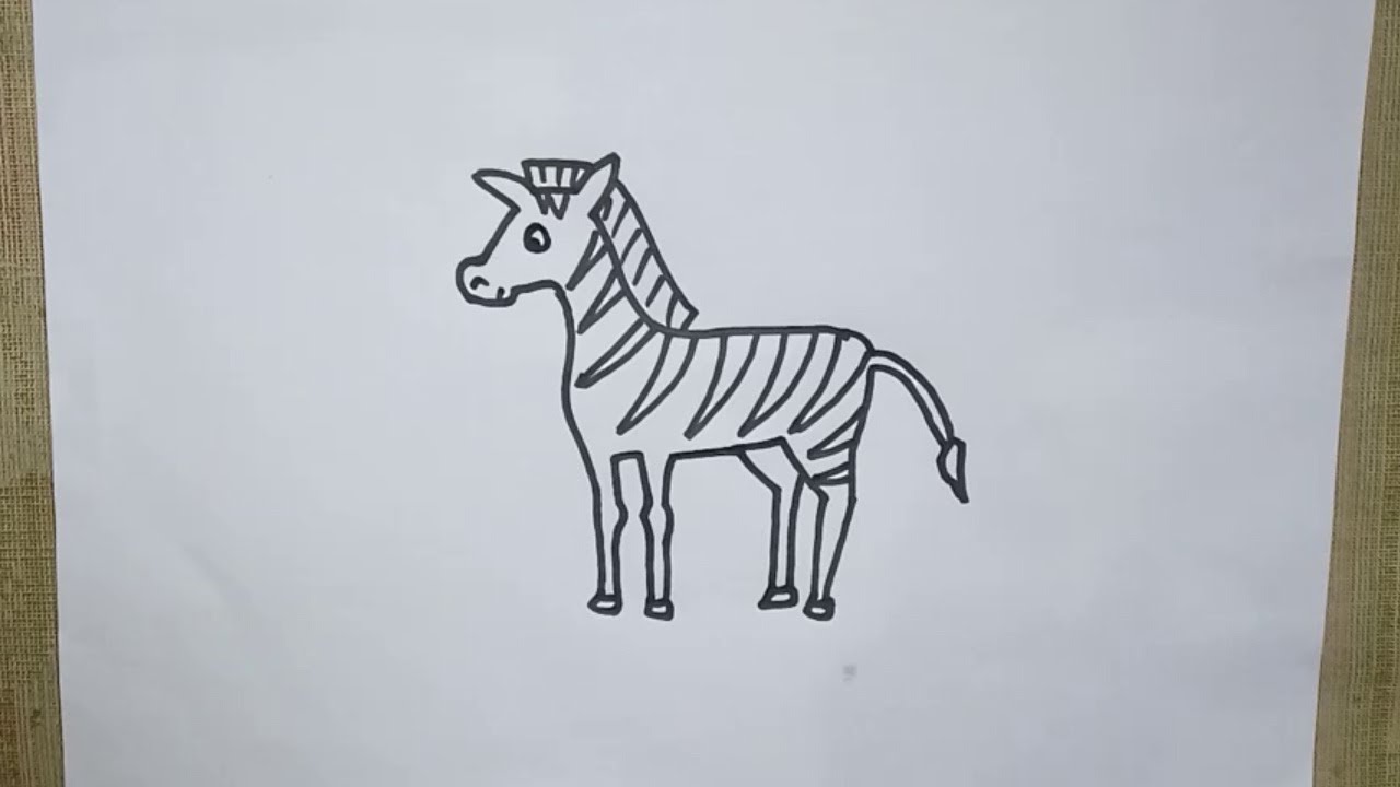 how to draw a cute zebra