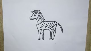 How to Draw a Cute Zebra Drawing With This Easy Sketch Step by Step Tutorial