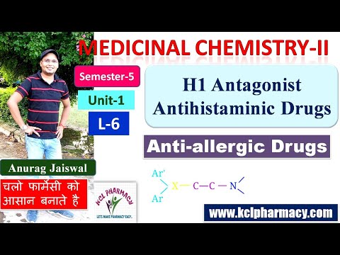 H1 Antagonist | Antihistamines | Anti allergic Drugs | L-6 Unit-1 | Medicinal Chemistry-II 5th