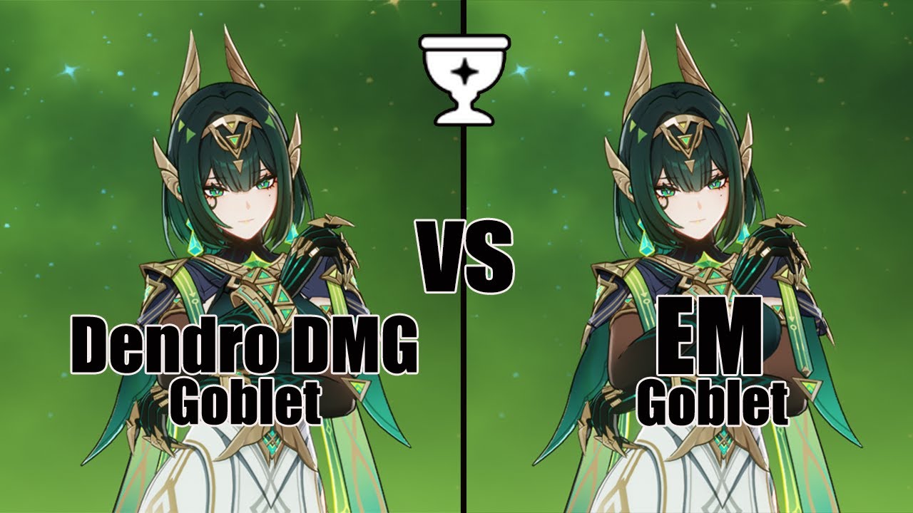 Nefer EM Goblet VS Dendro DMG Goblet - Genshin impact