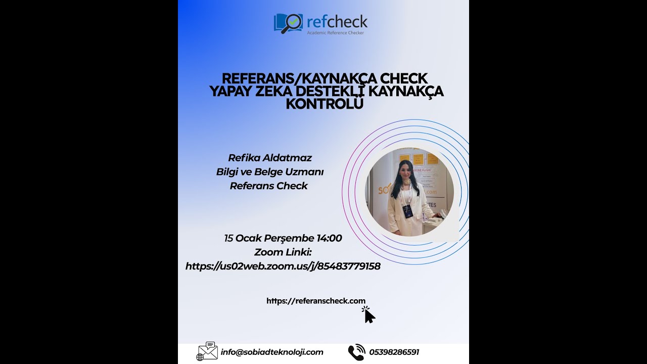 Referans/Kaynakça Check Yapay Zeka Destekli Kaynakça Kontrolü